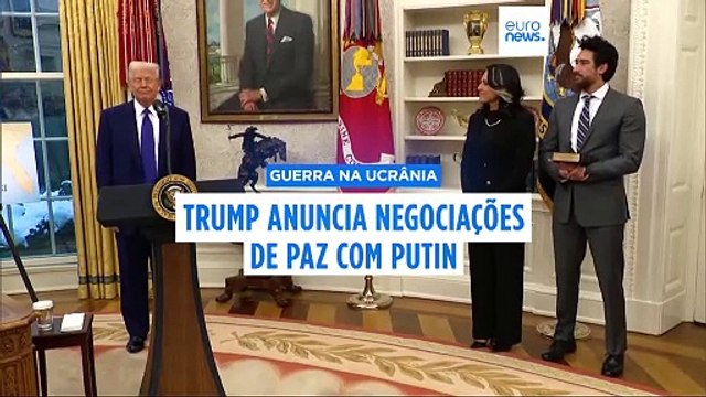 Trump anuncia negociações de paz com Putin e muda política dos EUA sobre Ucrânia
