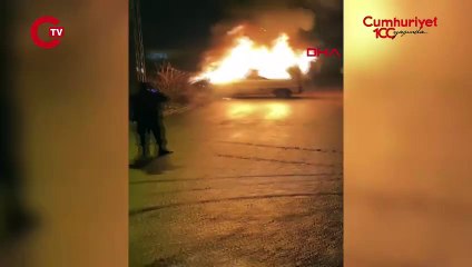 Amasya’da korkutan yangın: Seyir halindeki minibüs alev aldı!