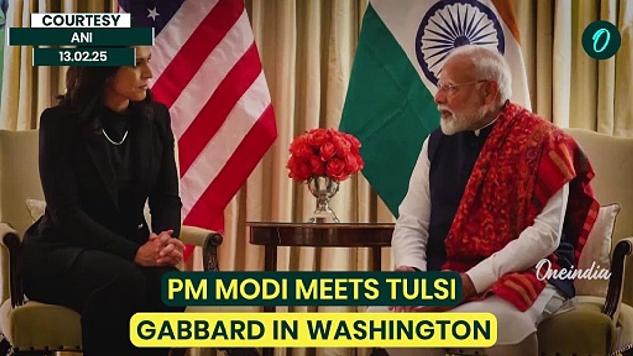 PM Modi Meets Tulsi Gabbard In Washington; Set To Discuss India-Us Ties With President Trump