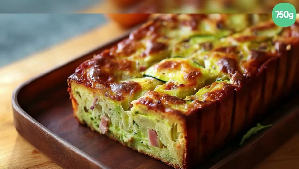 Cake courgette chèvre et jambon