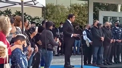 Rinden guardia de Honor a Policía de Santa Catarina caído