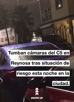 Derriban cámaras de vigilancia a balazos y con vehículos en La Ribereña