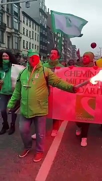 Manifestation nationale à Bruxelles ce 13 février: le cortège en route