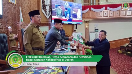 Fraksi KIR Berharap, Perda Keamanan dan Ketertiban Dapat Ciptakan Kondusifitas di daerah