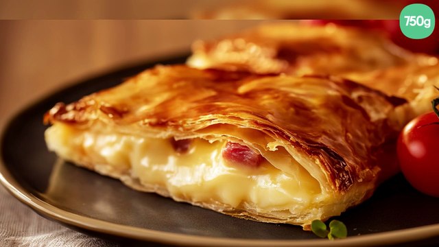 Feuilleté au jambon et au fromage