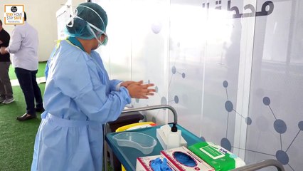 Drive thru a COVID-19 test centre