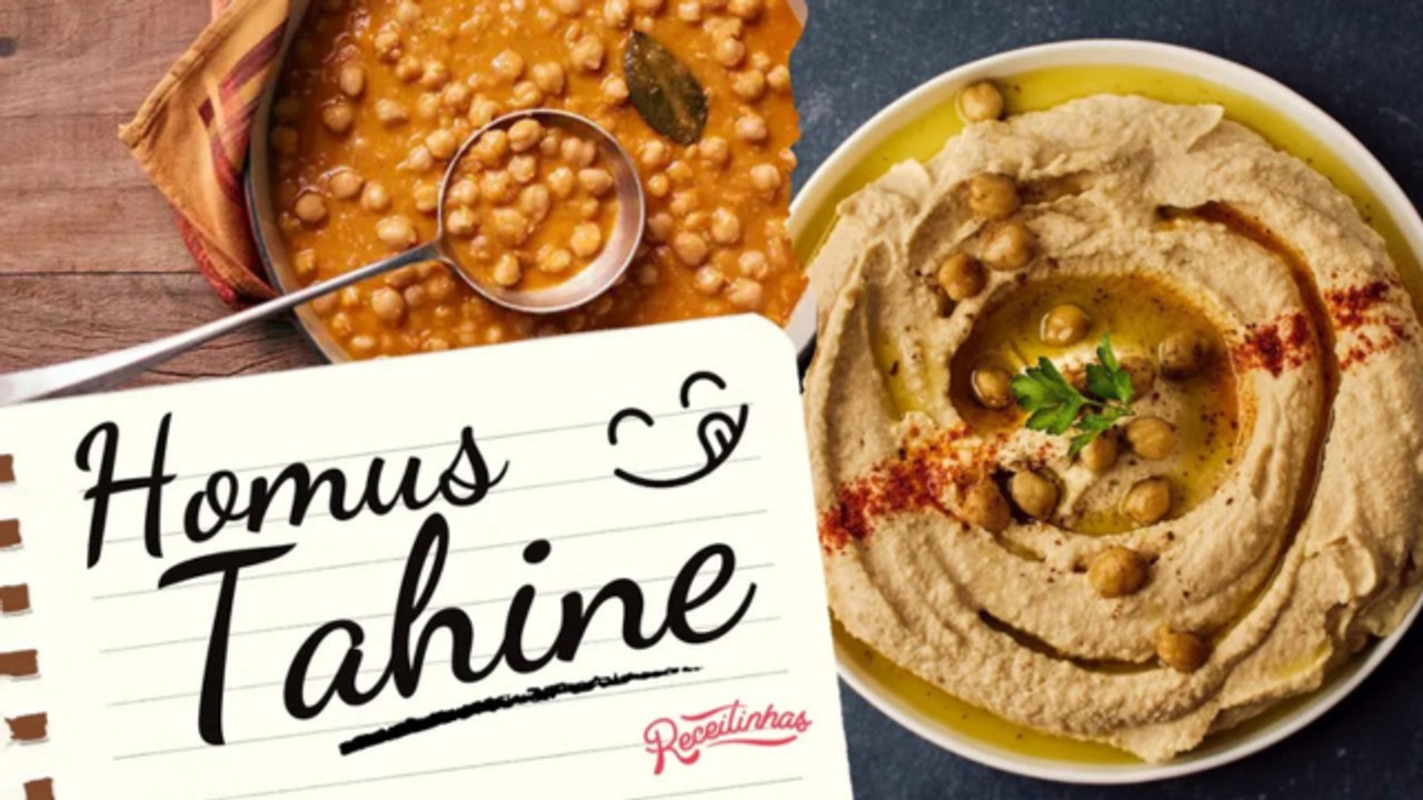 RECEITA DE HOMUS TAHINE (PASTA DE GRÃO DE BICO) FÁCIL DE FAZER _ RECEITINHAS