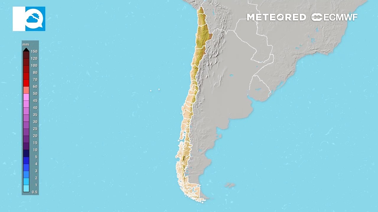 Precipitaciones acumuladas para el fin de semana superarán los 70 mm en la Región de Antofagasta