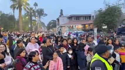 Realizan desfile navideño de la Comisaría de Seguridad de Saltillo