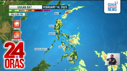 Valentine's Day sa ilang bahagi ng bansa, magiging maulan | 24 Oras