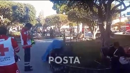Muere indigente en una banca de la Plaza de Armas de Durango