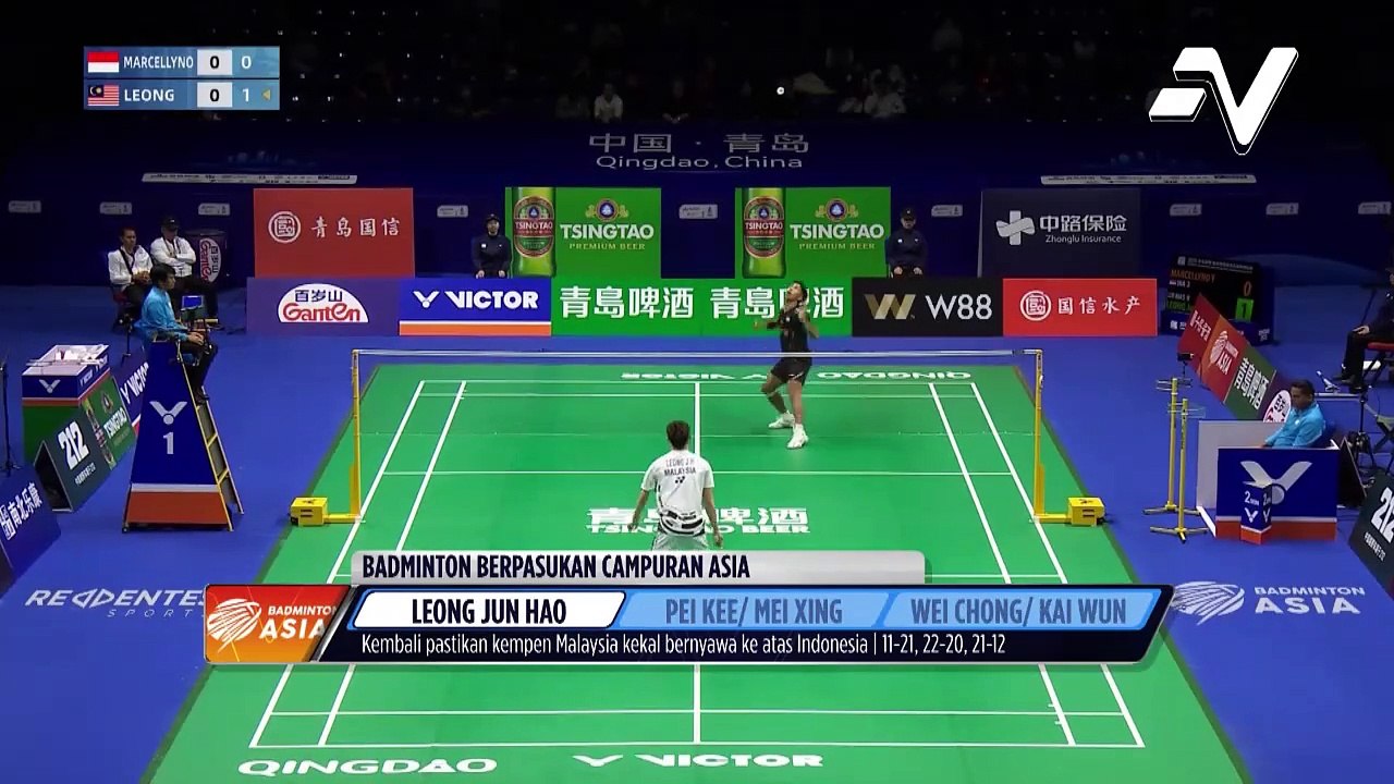 Malaysia ucap selamat tinggal di Kejohanan Bercampuran Asia tewas kepada Indonesia 2-3