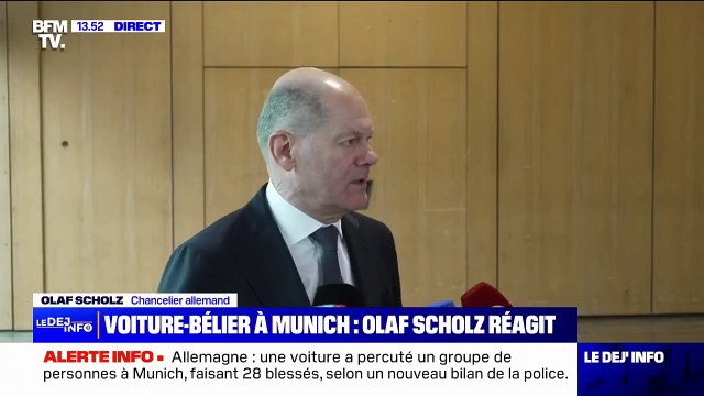 Voiture-bélier à Munich: Olaf Scholz, le chancelier allemand, déplore un évènement terrible