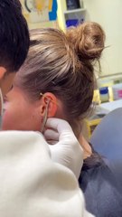 Industrial Piercing: Edgy, Elegant, and Unforgettable ✨💎 #industrialpiercing #earpiercing #dubai