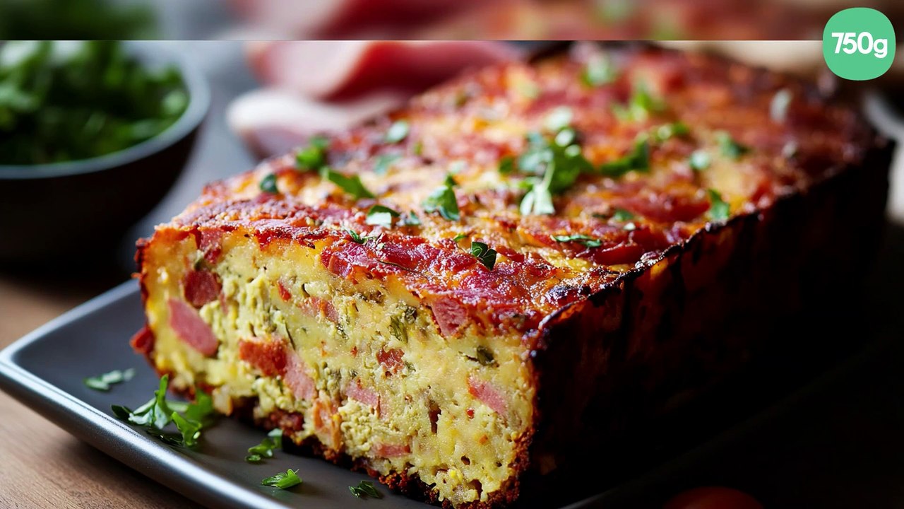 Cake jambon lardons et chorizo