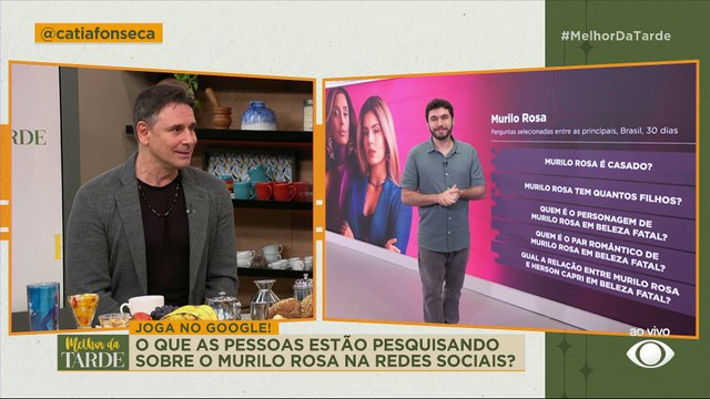 O que as pessoas estão pesquisando sobre o Murilo Rosa nas redes sociais? | Melhor da Tarde