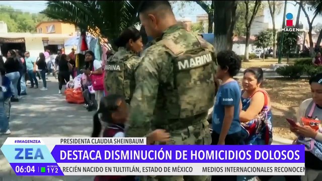 Claudia Sheinbaum destaca la disminución de homicidios dolosos