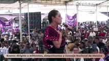 Sheinbaum se compromete desde Chiapas a luchar por la causa de las mujeres