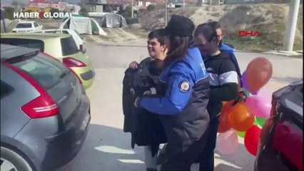 Engelli kardeşlerin hayali gerçek oldu: Bir günlük polis oldular