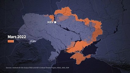 CARTE ANIMEE : évolution des positions militaires russes en Ukraine
