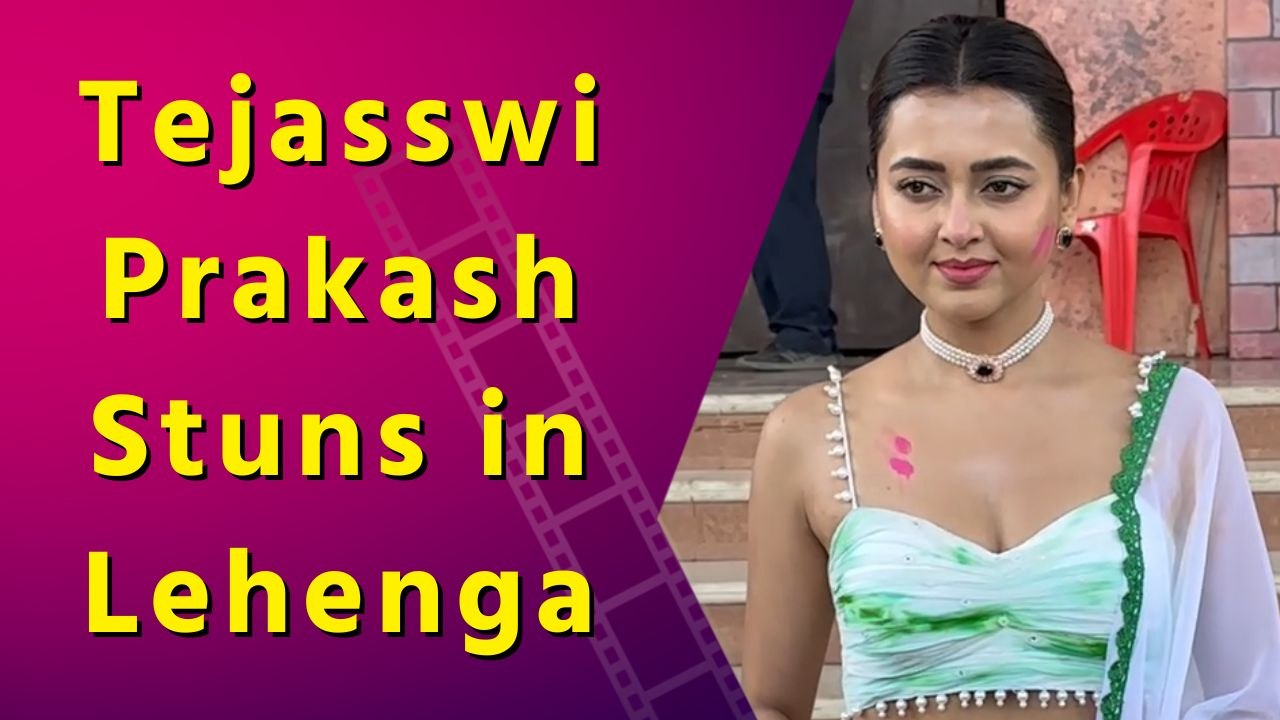 Tejasswi Prakash Spotted At Celebrity Masterchef's Set For Shoot in Stunning lehenga 