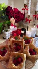 رقائق الباف باستري مع التوت البري للفالنتاين