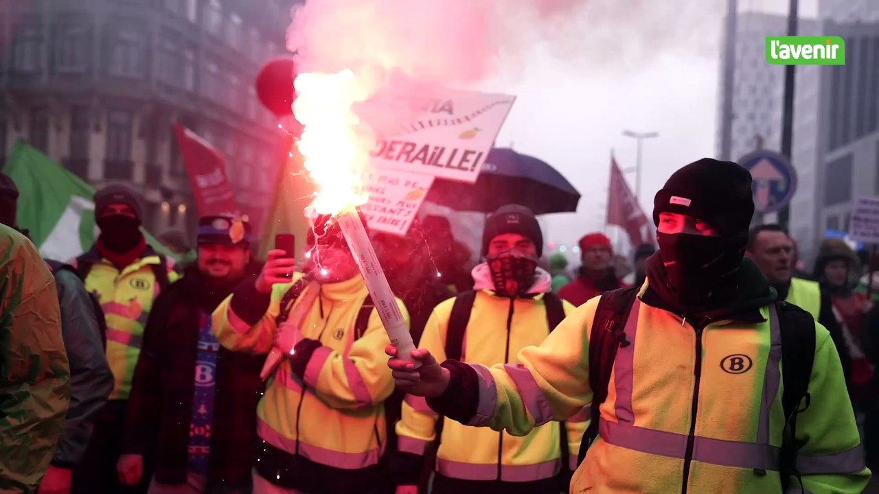 Manifestation nationale en Belgique : près de 100.000 manifestants dans les rues de Bruxelles