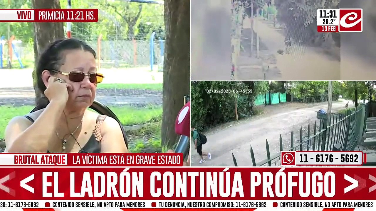 Brutal ataque en Merlo: le partieron un adoquín...