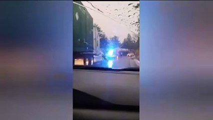 VIDEO: Paraliza derrape de pipa la carretera Toluca-Atlacomulco