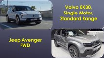 2024 Jeep Avenger FWD VS Volvo EX30, Single Motor, Standard Range