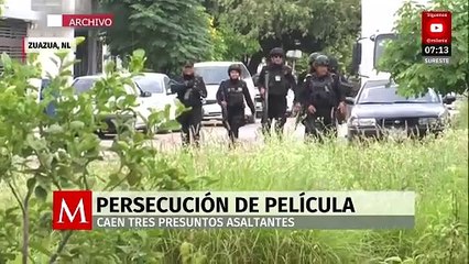 Tras persecución de película, policía salta de helicóptero y captura  a asaltante en Zuazua, NL