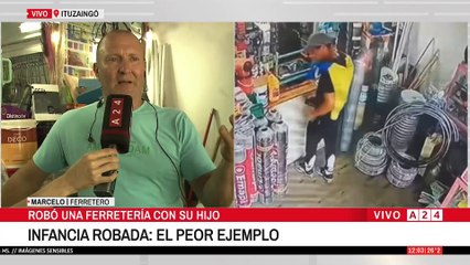 🚨 UN HOMBRE UTILIZÓ A SU HIJO PARA ROBAR EN UNA FERRETERIA EN ITUZAINGÓ