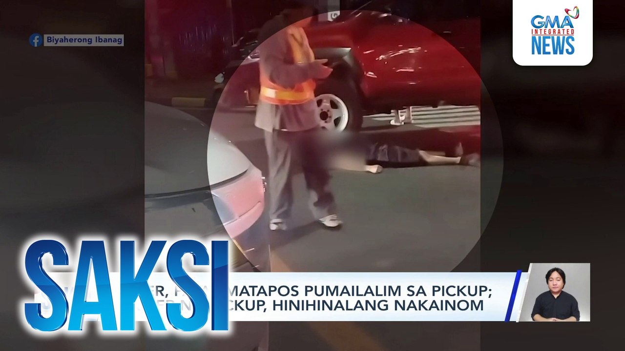 Rider, patay matapos pumailalim sa pickup; driver ng pickup, hinihinalang nakainom | Saksi