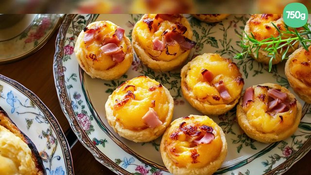Mini tartelettes moutarde mimolette et jambon