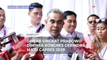 Jawab Singkat Prabowo Diminta Kongres Gerindra Maju Capres 2029