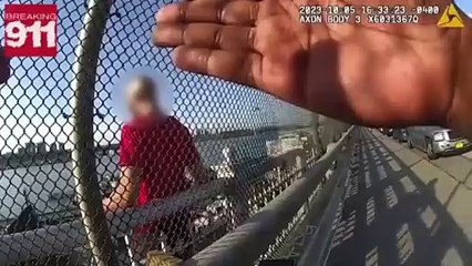 VIDEO: Rompe en llanto policía tras convencer a hombre de no quitarse la vida