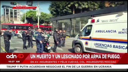🚨¡Última Hora! Balacera en Insurgentes deja una persona herida