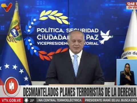 Vpdte. Sec. Diosdado Cabello muestra ante la ciudadanía el rostro de los implicados en las operaciones
