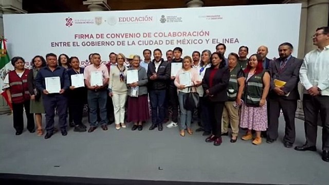 Firman convenio de colaboración Gobierno de la Ciudad de México y el INEA