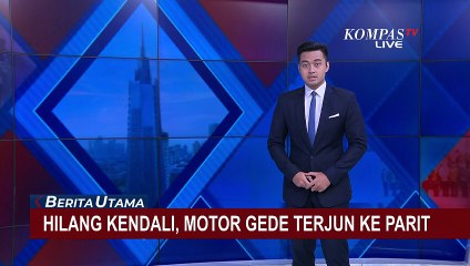Diduga Hilang Kendali, Motor Gede Terjun ke Parit Sedalam 4 Meter di Pasuruan