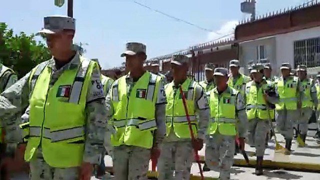 Guardia Nacional colabora en brigadas de Escuelas Dignas y Seguras en Nuevo León