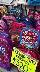 Se registran buenas ventas de mochilas en Colegio Civil previo a regreso a clase
