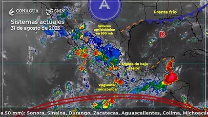 Se esperan lluvias este día para la capital del país