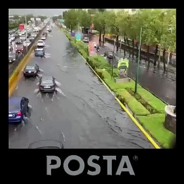 Lluvia colapsa vialidades y genera suspensión de operaciones en el AICM