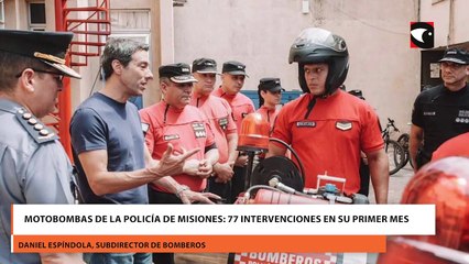 Motobombas de la Policía de Misiones 77 intervenciones en su primer mes