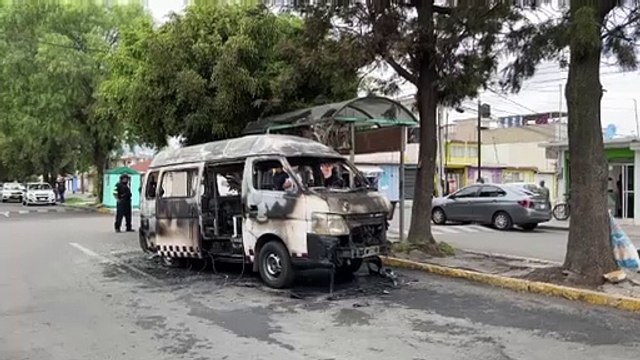Incendian ruta en Coacalco; presuntamente fueron extorsionadores
