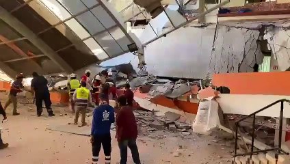 Derrumbe en escuela de Tamaulipas deja atrapadas a tres maestras