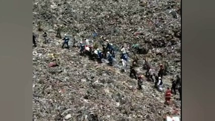 VIDEO: Hallan  al trabajador sepultado bajo toneladas de basura en Naucalpan
