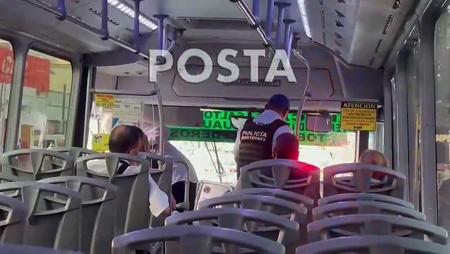 Choque entre rutas deja cinco lesionados en el Centro de Monterrey