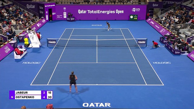 Ostapenko tops Jabeur to reach Doha semis